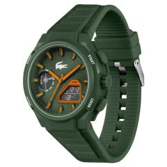LACOSTE LAC2011367 YEŞİL SİLİKON KORDON ANALOG/DİJİTAL ERKEK KOL SAATİ