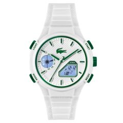 LACOSTE LAC2011364 BEYAZ SİLİKON KORDON ANALOG/DİJİTAL ERKEK KOL SAATİ