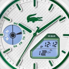 LACOSTE LAC2011364 BEYAZ SİLİKON KORDON ANALOG/DİJİTAL ERKEK KOL SAATİ