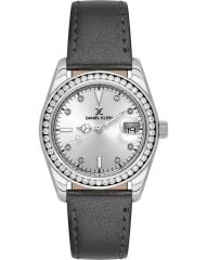 DANIEL KLEIN DK101-DK.1.13714-1 GRİ DERİ KORDON TAŞLI KADIN KOL SAATİ
