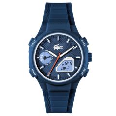 LACOSTE LAC2011370 LACİVERT SİLİKON KORDON ANALOG/DİJİTAL ERKEK KOL SAATİ
