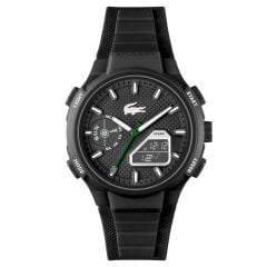 LACOSTE LAC2011365 SİYAH SİLİKON KORDON ANALOG/DİJİTAL ERKEK KOL SAATİ