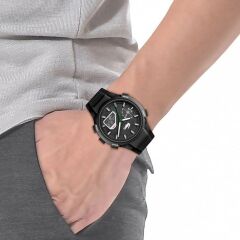 LACOSTE LAC2011365 SİYAH SİLİKON KORDON ANALOG/DİJİTAL ERKEK KOL SAATİ