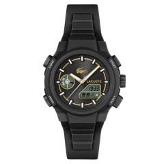 LACOSTE LAC2001434 SİYAH SİLİKON KORDON ANALOG/DİJİTAL KADIN KOL SAATİ