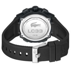 LACOSTE LAC2001434 SİYAH SİLİKON KORDON ANALOG/DİJİTAL KADIN KOL SAATİ