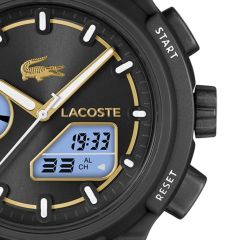 LACOSTE LAC2001434 SİYAH SİLİKON KORDON ANALOG/DİJİTAL KADIN KOL SAATİ