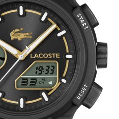 LACOSTE LAC2001434 SİYAH SİLİKON KORDON ANALOG/DİJİTAL KADIN KOL SAATİ