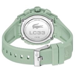 LACOSTE LAC2001433 YEŞİL SİLİKON KORDON ANALOG/DİJİTAL KADIN KOL SAATİ