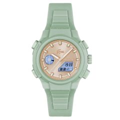 LACOSTE LAC2001433 YEŞİL SİLİKON KORDON ANALOG/DİJİTAL KADIN KOL SAATİ