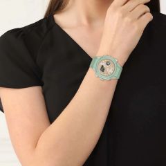 LACOSTE LAC2001433 YEŞİL SİLİKON KORDON ANALOG/DİJİTAL KADIN KOL SAATİ