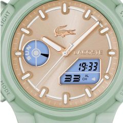 LACOSTE LAC2001433 YEŞİL SİLİKON KORDON ANALOG/DİJİTAL KADIN KOL SAATİ