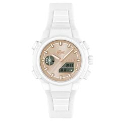 LACOSTE LAC2001430 BEYAZ SİLİKON KORDON ANALOG/DİJİTAL KADIN KOL SAATİ