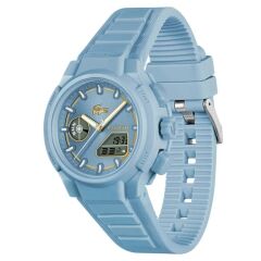 LACOSTE LAC2001431 MAVİ SİLİKON KORDON ANALOG/DİJİTAL KADIN KOL SAATİ