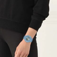 LACOSTE LAC2001431 MAVİ SİLİKON KORDON ANALOG/DİJİTAL KADIN KOL SAATİ
