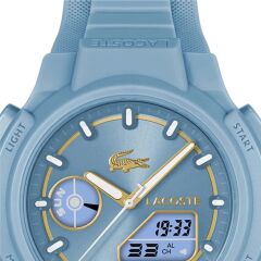 LACOSTE LAC2001431 MAVİ SİLİKON KORDON ANALOG/DİJİTAL KADIN KOL SAATİ