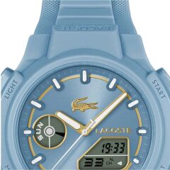 LACOSTE LAC2001431 MAVİ SİLİKON KORDON ANALOG/DİJİTAL KADIN KOL SAATİ