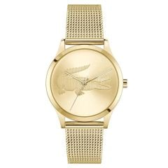 LACOSTE LAC2001416 ALTIN KAPLAMA HASIR KORDON KADIN KOL SAATİ