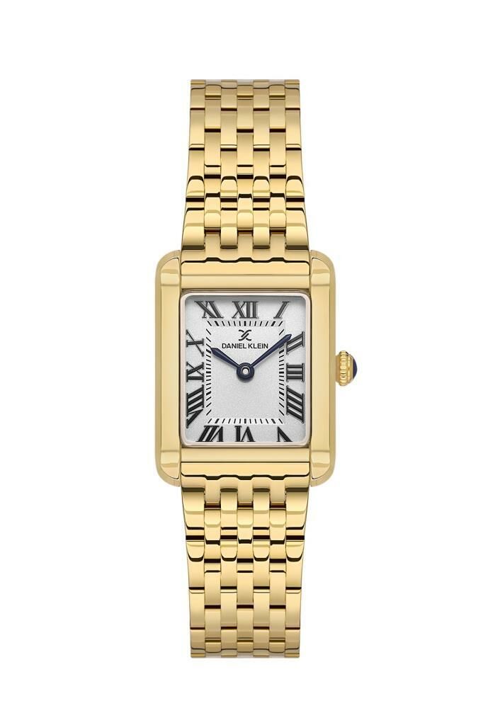 DANIEL KLEIN DK102-DK.1.13786-3 ALTIN KAPLAMA ROMA RAKAMLI DİKDÖRTGEN KADIN KOL SAATİ
