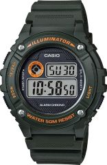 CASIO W-216H-3BVDF YEŞİL SİLİKON KORDON DİJİTAL ERKEK KOL SAATİ