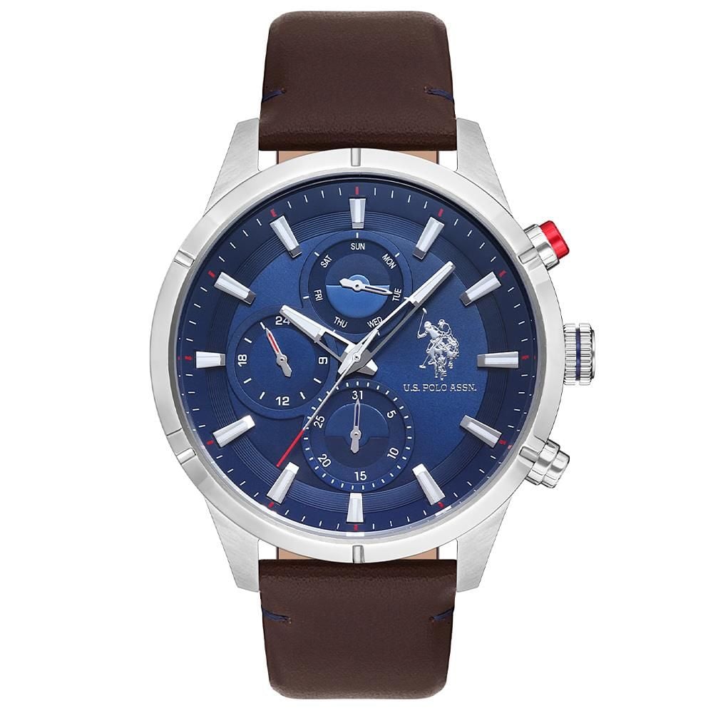 U.S. POLO ASSN. USPA1014-09 KAHVERENGİ DERİ KORDON ERKEK KOL SAATİ