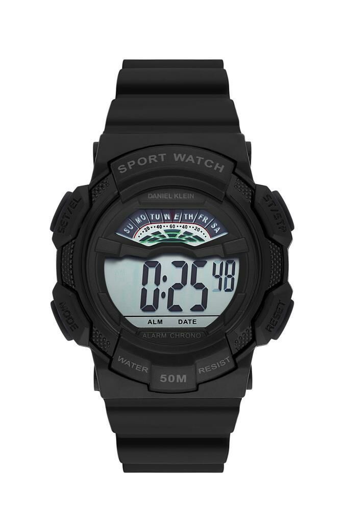 DANIEL KLEIN DK.2153-3 SİYAH SİLİKON KORDON DİJİTAL ERKEK KOL SAATİ