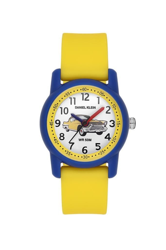 DANIEL KLEIN DK.2157-5 SARI SİLİKON KORDON RAKAMLI ÇOCUK KOL SAATİ