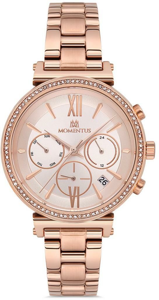 MOMENTUS SS236R-12SR ROSE GOLD TAŞLI KADIN KOL SAATİ