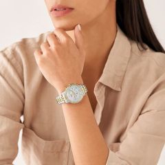 FOSSIL FES5216 ALTIN KAPLAMA TAŞLI KADIN KOL SAATİ