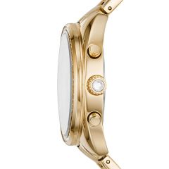 FOSSIL FBQ3658 ALTIN KAPLAMA TAŞLI KADIN KOL SAATİ
