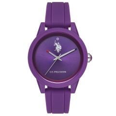 U.S. POLO ASSN. USPA2007-07 MOR SİLİKON KORDON KADIN KOL SAATİ