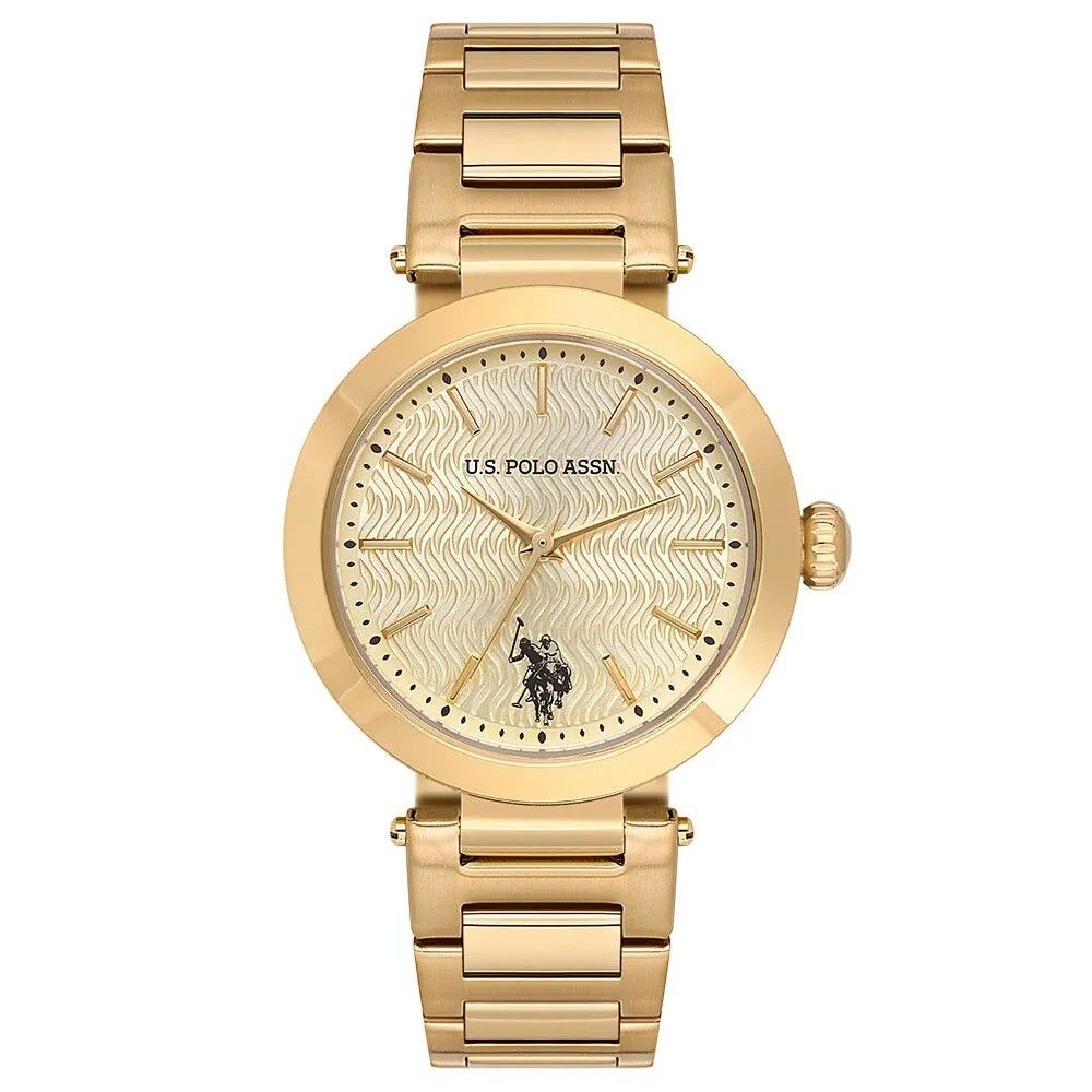 U.S. POLO ASSN. USPA2099-03 ALTIN KAPLAMA KADIN KOL SAATİ