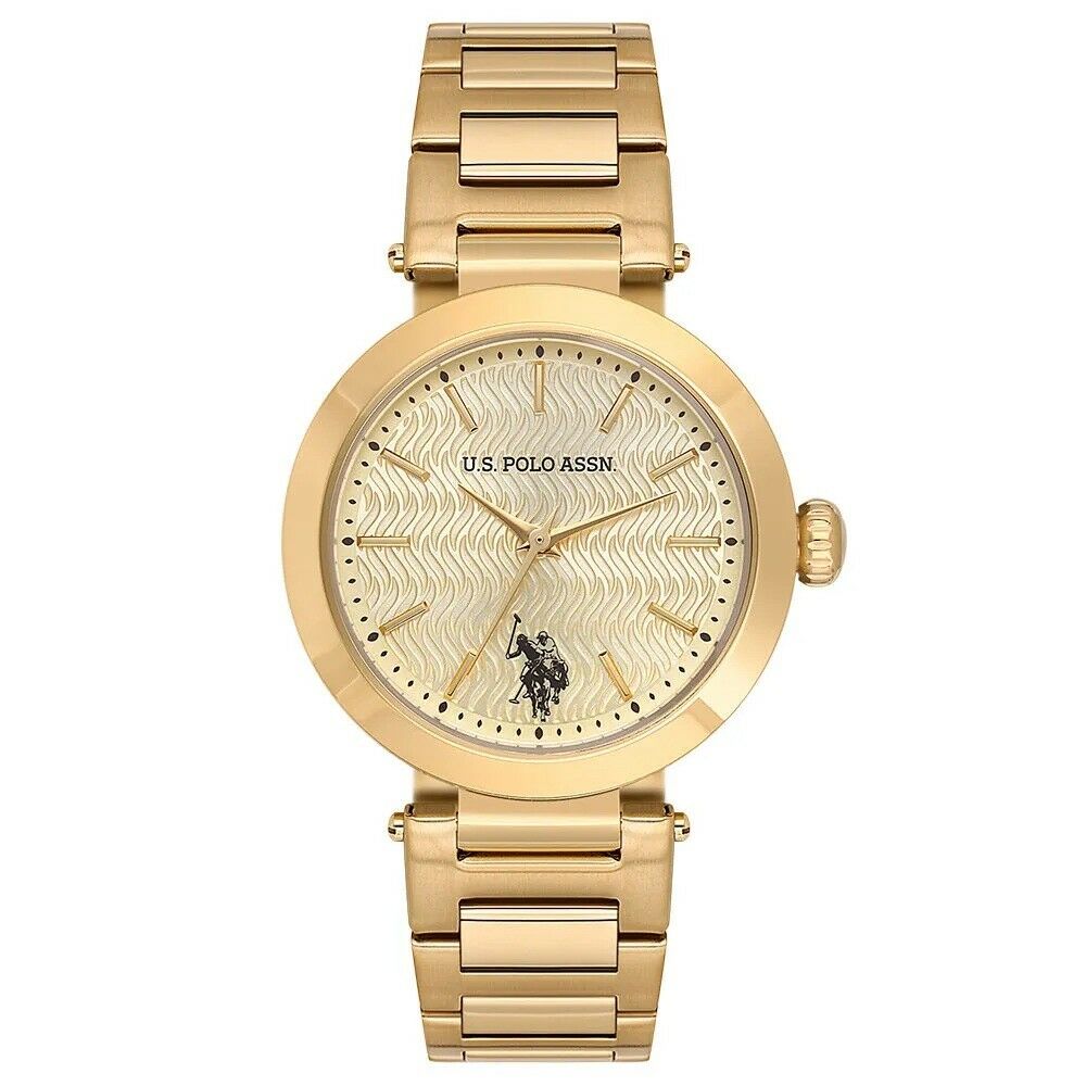 U.S. POLO ASSN. USPA2099-03 ALTIN KAPLAMA KADIN KOL SAATİ