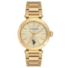 U.S. POLO ASSN. USPA2099-03 ALTIN KAPLAMA KADIN KOL SAATİ
