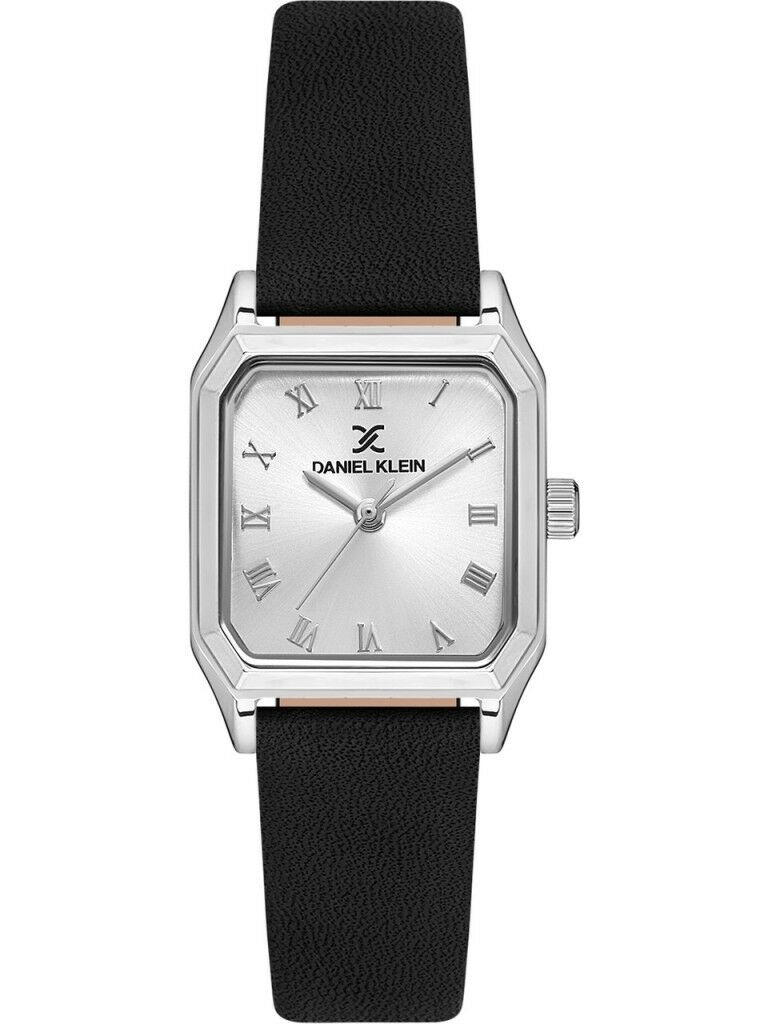 DANIEL KLEIN DK101-DK.1.13878-1 SİYAH DERİ KORDON ROMA RAKAMLI KARE KADIN KOL SAATİ