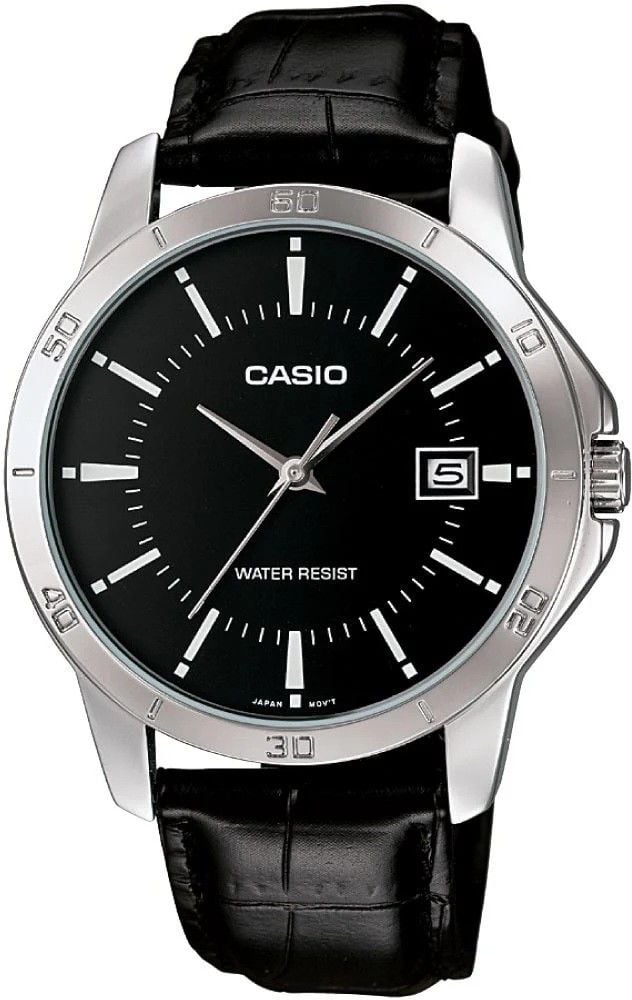 CASIO MTP-V004L-1AUDF SİYAH DERİ KORDON ERKEK KOL SAATİ