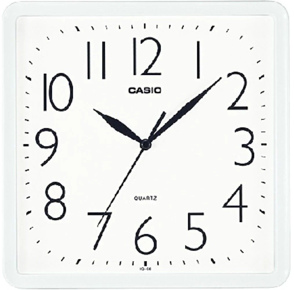 CASIO IQ-06-7DF BEYAZ 24CM KARE DUVAR SAATİ