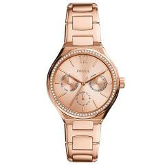 FOSSIL FBQ3721 ROSE GOLD TAŞLI BAYAN KOL SAATİ