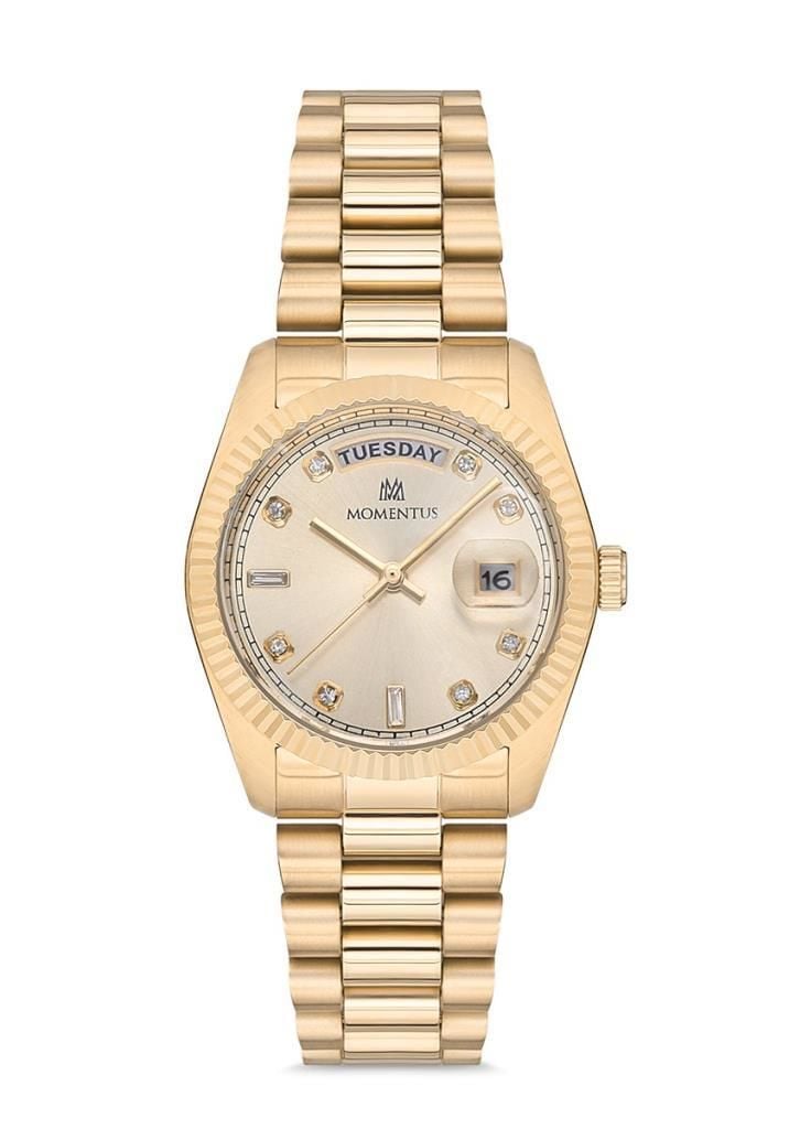 MOMENTUS CW134G-08SG ALTIN KAPLAMA BAYAN KOL SAATİ