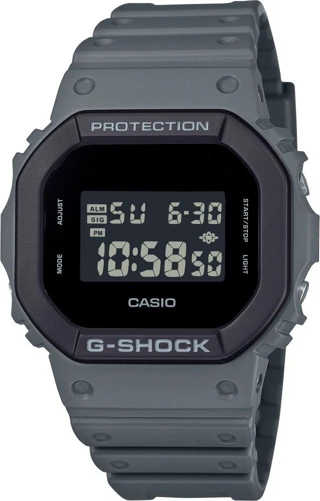 CASIO G-SHOCK DW-5610UU-8DR GRİ SİLİKON KORDON DİJİTAL ERKEK KOL SAATİ