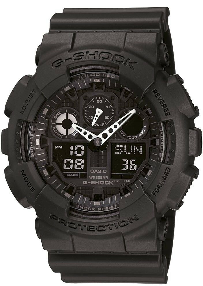 CASIO G-SHOCK GA-100-1A1DR SİYAH SİLİKON KORDON ANALOG/DİJİTAL ERKEK KOL SAATİ