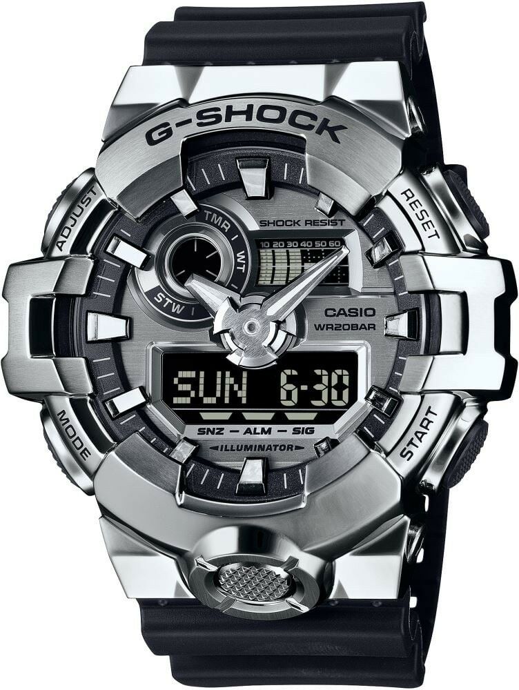 CASIO G-SHOCK GM-700-1ADR SİYAH SİLİKON KORDON ANALOG/DİJİTAL ERKEK KOL SAATİ