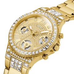 GUESS GUGW0320L2 ALTIN KAPLAMA TAŞLI KADIN KOL SAATİ