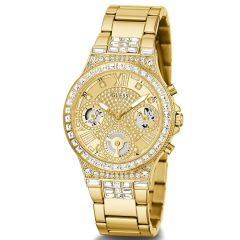GUESS GUGW0320L2 ALTIN KAPLAMA TAŞLI KADIN KOL SAATİ