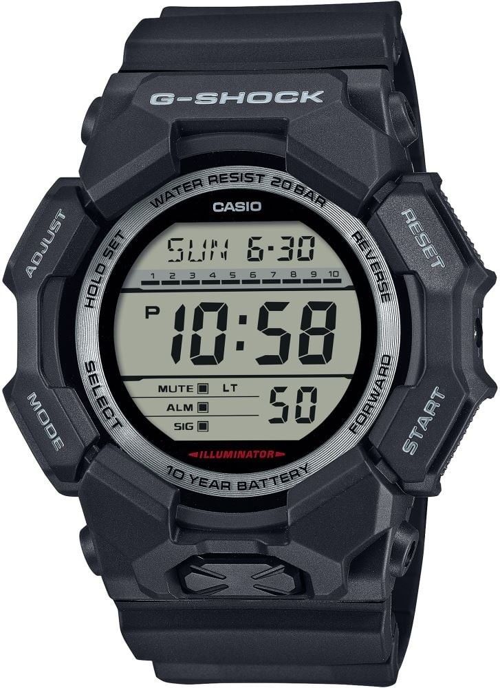 CASIO G-SHOCK GD-010-1DR SİYAH SİLİKON KORDON DİJİTAL ERKEK KOL SAATİ