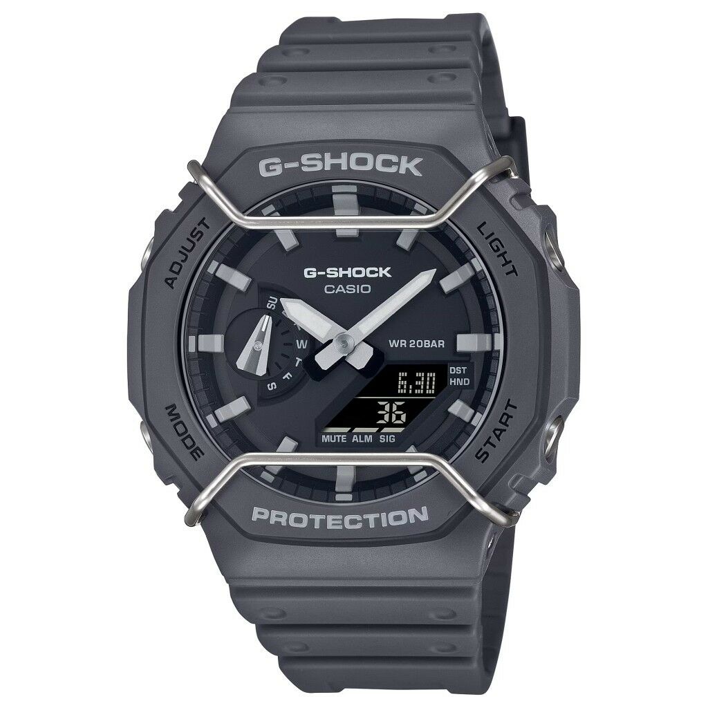 CASIO G-SHOCK GA-2100PTS-8ADR GRİ SİLİKON KORDON ANALOG/DİJİTAL ERKEK KOL SAATİ
