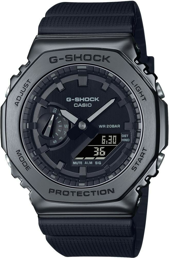 CASIO G-SHOCK GM-2100BB-1ADR SİYAH SİLİKON KORDON ANALOG/DİJİTAL ERKEK KOL SAATİ