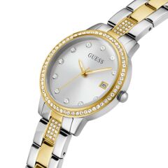 GUESS GUGW0725L1 ALTIN KAPLAMA TAŞLI KADIN KOL SAATİ