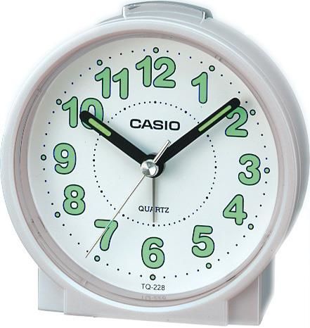CASIO TQ-228-7DF ALARMLI BEYAZ ÇALAR MASA SAATİ