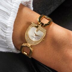 GUESS GUGW0683L2 ALTIN KAPLAMA TAŞLI KADIN KOL SAATİ