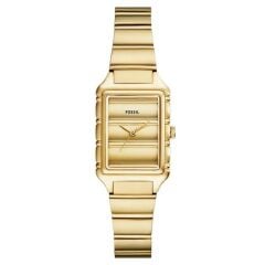 FOSSIL FES5389 ALTIN KAPLAMA DİKDÖRTGEN KADIN KOL SAATİ